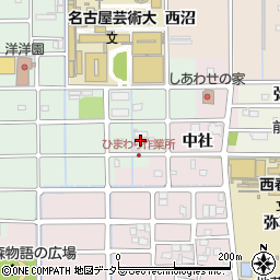 愛知県北名古屋市法成寺神子前周辺の地図