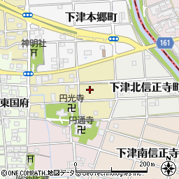 愛知県稲沢市下津土山町周辺の地図