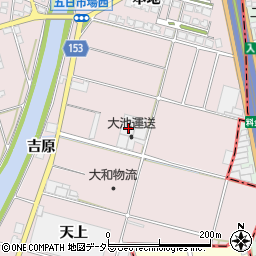 愛知県一宮市丹陽町五日市場定福寺周辺の地図
