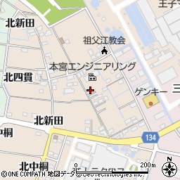 愛知県稲沢市祖父江町四貫堤外109周辺の地図