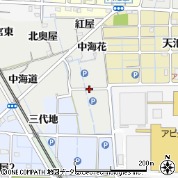愛知県稲沢市浅井町下海花周辺の地図