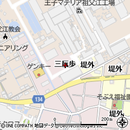 愛知県稲沢市祖父江町中牧三反歩周辺の地図