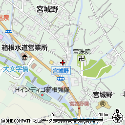 箱根宮城野郵便局周辺の地図