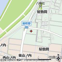 愛知県稲沢市祖父江町拾町野屋敷西周辺の地図