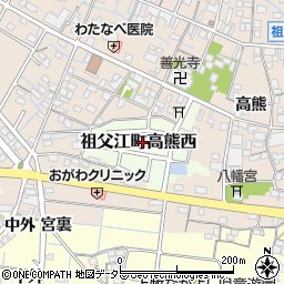 愛知県稲沢市祖父江町高熊西周辺の地図