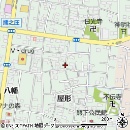 愛知県北名古屋市熊之庄屋形周辺の地図
