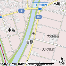 愛知県一宮市丹陽町五日市場（吉原）周辺の地図