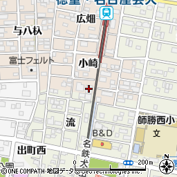 愛知県北名古屋市徳重小崎16-2周辺の地図