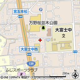 静岡県富士宮市万野原新田4139周辺の地図
