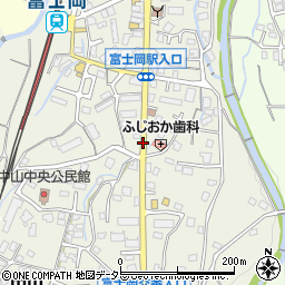 中山中央公民館入口周辺の地図