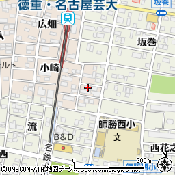 愛知県北名古屋市徳重小崎41周辺の地図