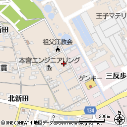 愛知県稲沢市祖父江町四貫堤外84-2周辺の地図