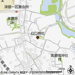 白口神社周辺の地図