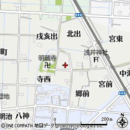 愛知県稲沢市浅井町宮西周辺の地図