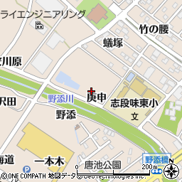 愛知県名古屋市守山区上志段味庚申周辺の地図