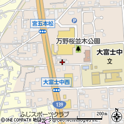静岡県富士宮市万野原新田4137-4周辺の地図
