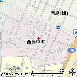 愛知県稲沢市西島中町周辺の地図