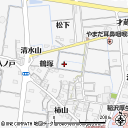 愛知県稲沢市祖父江町山崎鶴塚周辺の地図
