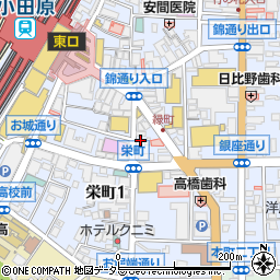 食肉卸直営・黒毛牛専門 北条焼肉センター 小田原店周辺の地図