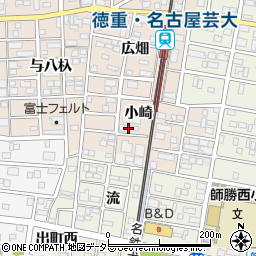 愛知県北名古屋市徳重小崎23周辺の地図