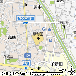 ダイソー平和堂祖父江店周辺の地図