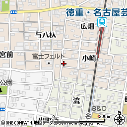 愛知県北名古屋市徳重小崎7周辺の地図