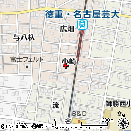 愛知県北名古屋市徳重小崎25周辺の地図