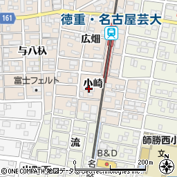 愛知県北名古屋市徳重小崎25周辺の地図