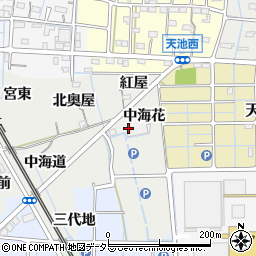 愛知県稲沢市浅井町中海花周辺の地図