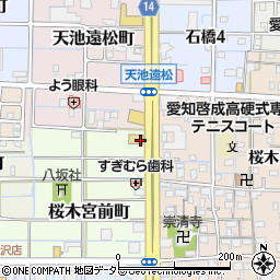 愛知県稲沢市桜木宮前町9周辺の地図