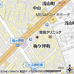 愛知県春日井市梅ケ坪町周辺の地図