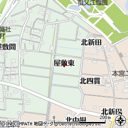 愛知県稲沢市祖父江町拾町野（屋敷東）周辺の地図