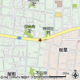 愛知県北名古屋市熊之庄（朝場）周辺の地図