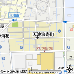 愛知県稲沢市天池浪寄町周辺の地図