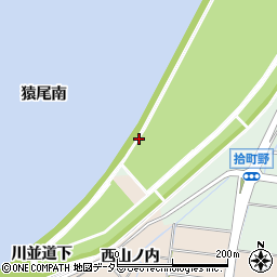 愛知県稲沢市祖父江町拾町野猿尾南周辺の地図