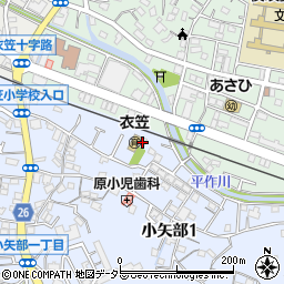 小矢部町内会館　事務所周辺の地図