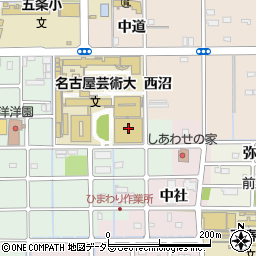 名古屋芸術大学西キャンパス　体育館周辺の地図