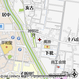 愛知県稲沢市祖父江町山崎（宮附）周辺の地図