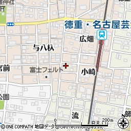 愛知県北名古屋市徳重小崎4-13周辺の地図