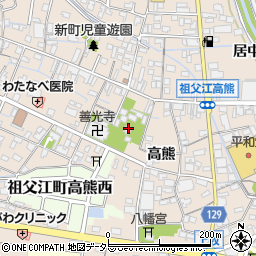 祖父江善光寺周辺の地図