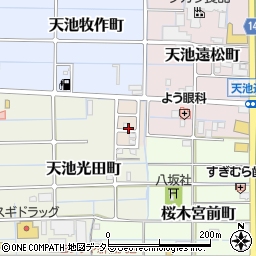愛知県稲沢市天池町光田周辺の地図