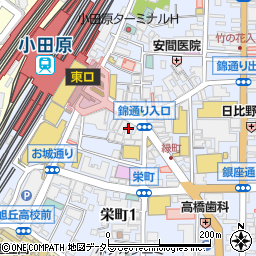 小田原鮮魚と炭焼牛たん かっこ小田原店周辺の地図