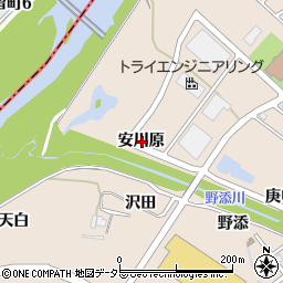 愛知県名古屋市守山区上志段味安川原周辺の地図