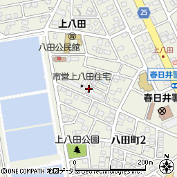 愛知県春日井市八田町周辺の地図