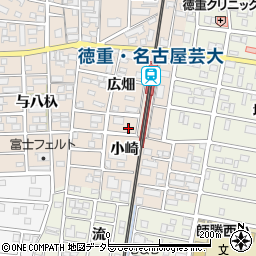 愛知県北名古屋市徳重小崎28周辺の地図