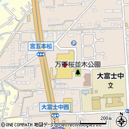 カインズ富士宮店周辺の地図