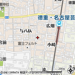 愛知県北名古屋市徳重小崎4周辺の地図
