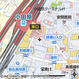 ファミリーマート小田原駅東口店周辺の地図