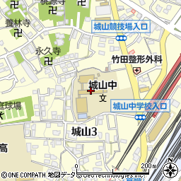 小田原市立城山中学校周辺の地図