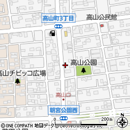 愛知県春日井市高山町周辺の地図